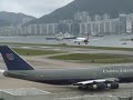 Qantas Boeing 767 landing Hong Kong Kai Tak Airport 香港 启德机场