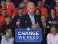 Joe Biden gives a community gathering in Greensburg, PA.