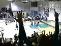 Eckerd College senior Damone Morris, playing in his final regular season game for the Tritons, nailed a halfcourt shot as time expired to send his Tritons to an unbelievable 66-64 win over Rollins College on Saturday night in Sunshine State Conference action from a jubilant McArthur Center.The Tritons (19-8, 11-5 SSC) looked to have control as time wound down when senior Jason Rudakas stepped to the foul line with 14 seconds left and EC up by one. Rudakas missed the back-end of his two free throw chances which was rebounded by the Tars. Rollins (19-8, 8-8 SSC) set up a quick play that saw junior center Craig Reichel connect on his fourth trey of the game with only four seconds left.Undaunted, the Tritons quickly inbounded the ball to Morris, who dribbled around a couple Tars, approached the halfcourt stripe and let it fly.