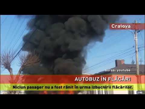 Autobuz în flăcări