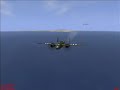 I did this lots of times and trully this wasn't my best. B-25s are very diehard planes. I did 1 meter hole to its wing and still was able to fly (you can see it if you look carefully). Even though i really dont like the f4fs shape i thing that they were very powerful planes... this fight left my pilot wounded cause as u can see i took a few shots as well and the tail gunner has a really evil shot. finally I took some fire from the island too.... F4fs are really diehard planes as well.... A zero whouldn't be able to resist so much damage.