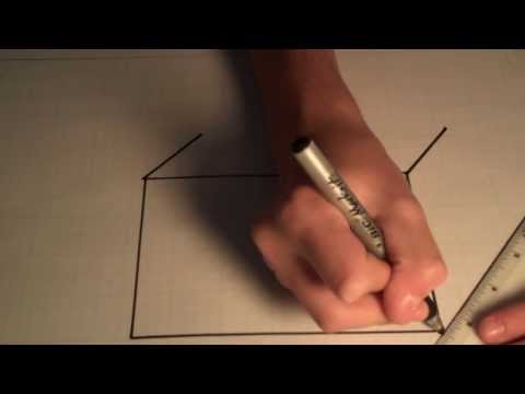 how to draw a three d'house
