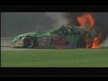 2003 Bobby Labonte Crashes At Chicagoland, Car On Fire 2003 Bobby Labonte Crashes At Chicagoland, Car On Fire