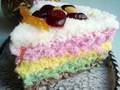 Rainbow rice cake (mujigae ddeok)
