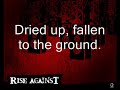 Rise Against-The Good Left Undone (Lyrics)