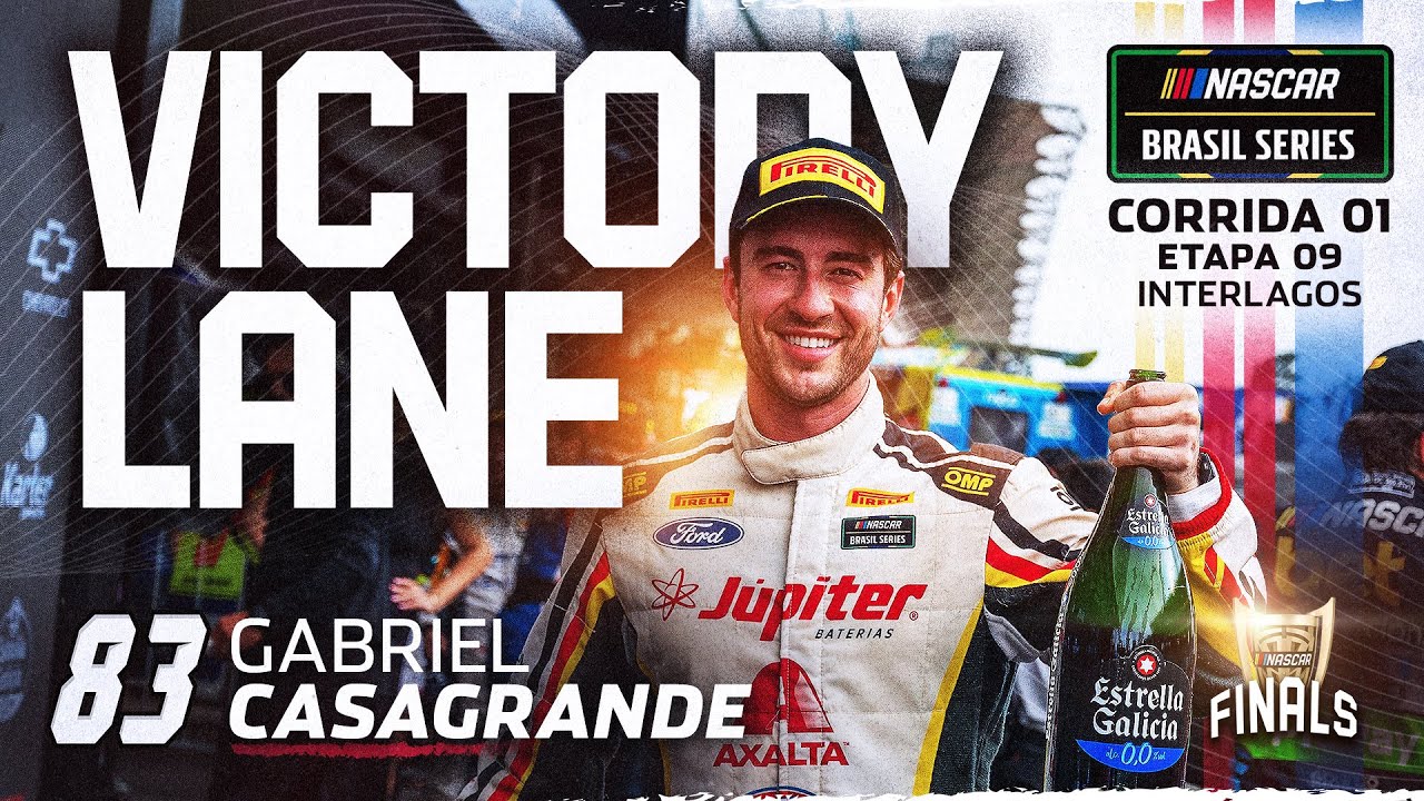 NASCAR BRASIL - Gabriel Casagrande vence a Corrida #1 da grande final em Interlagos