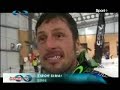 the first international indoor competition in history of the snowscoot sport took place last november in the snowhall of amn�ville in france.