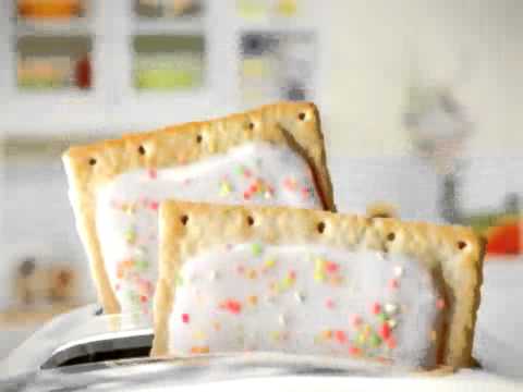pop tart - a weird kid dancin to retarted music and eating poptarts.
