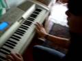 matthew 'playing' the keyboard