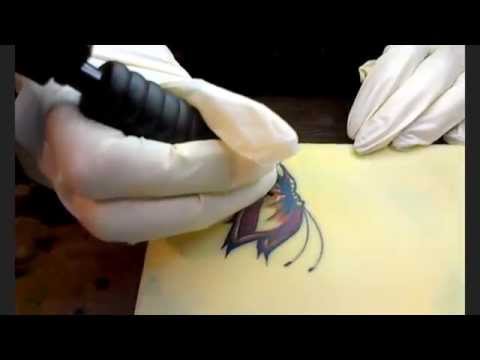 how to tattoo on a practice skin