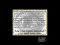 ARE YOU OPEN MINDED??