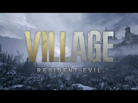 The Resident Evil: Village logo looms large in white font.