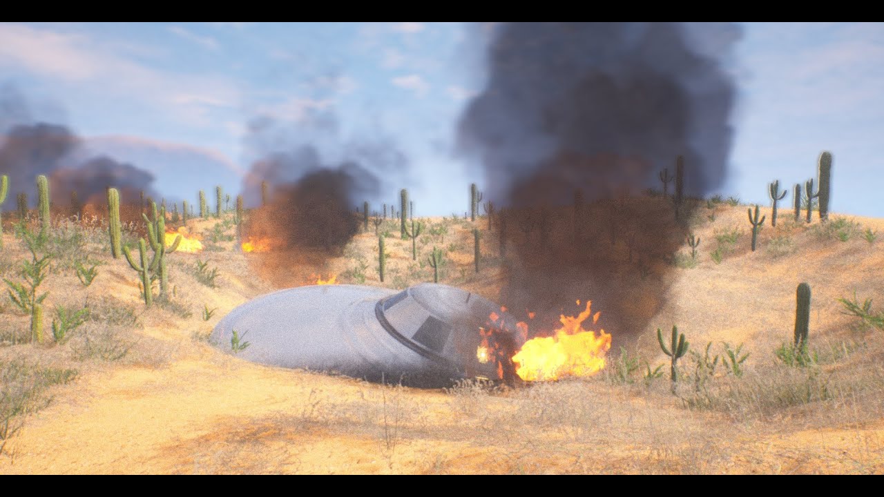 Crashed UFO Site Mini Speed-build [UE4 + Quixel]