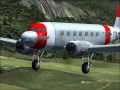 Douglas DC 2 UIVER in Sion zur Landung 21.Jänner. 2011