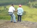 ALINE NA TIROLESA DE PEDRA BELA