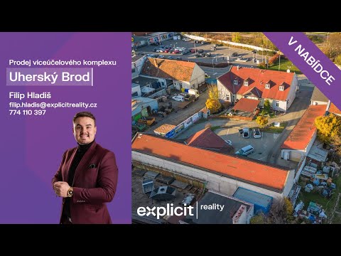 Video Prodej víceúčelového komplexu 695 m², pozemek 1 554 m² - Uherský Brod, okres Uherské Hradiště