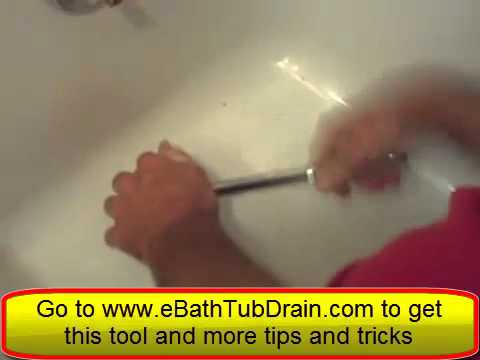 how to remove the drain in a bathtub