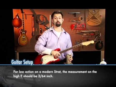 how to adjust action on guitar