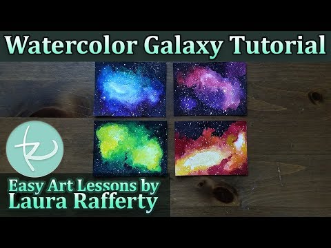 video-linktoworks-Beginner Watercolor Galaxy Tutorial in 7 Easy Steps! Learn ...