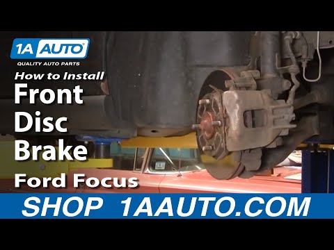 How To Replace Repair Install Front Disc Brakes Ford Focus 00-04 1AAuto.com