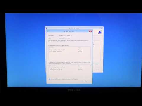 how to a system restore in windows 8