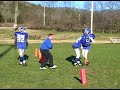 Learn how to hit and drive through the runner as a linebacker in thisfree video clip on football. Get football tips from a coach and improve your playing. Expert: Sean Hobson Bio: Sean Hobsons passion is teaching youngsters the fundamentals of all basketball. Hobsons coaching career began in basketball-crazed Indiana where he helped coach the states third-ranked girls team. Filmmaker: Tim Brown