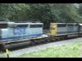 CSX 8804,8087,64,& 8837 Pull Mixed Freight Train