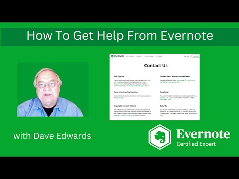 How To Get Help From Evernote – Dave Edwards Media