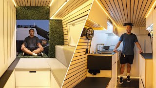 AESTHETIC yet FUNCTIONAL luxury VAN CONVERSION w/ sweet MURPHY BED & UNIQUE INSIDE/OUTSIDE DECK 🤯 by Nate Murphy