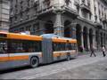 Bologna, filobus e autobus in centro