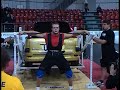 Travis Ortmayer, Stefan, Benni squat 770 for reps in Ukraine