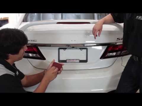 Rear JDM Honda Red H Emblem Install – 2014 Civic Sedan Si