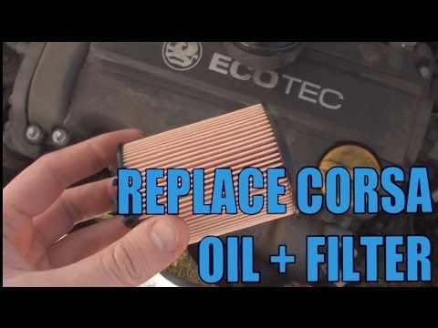 how to change the oil filter on a corsa c