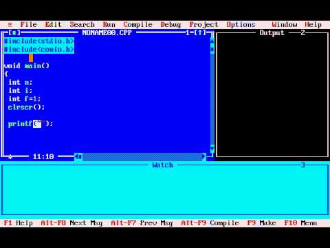 how to define factorial in c