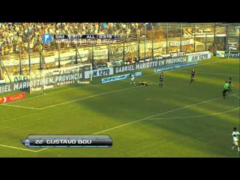 Gol Bou. Gimnasia 2 - All Boys 0. Final 2014. Fecha 15. Fútbol Para Todos.