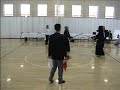 2004 Annual Harvard Invitational Shoryuhai Intercollegiate Kendo Tournament, Court A, second team game, Chuken match, MIT=white, Virginia Polytechnic Institute=red.  MIT Chuken is Knoblich-san, Virginia Polytechnic Institute Chuken is Calilung-san.  Calilung-san scores a kote point starting at 3 seconds to win; Virginia Polytechnic Institute wins Chuken match.  Complete team tournament player stats:Knoblich-san scored no points out of a total possible 12 points (MIT did not advance to quarterfinals).Knoblich-san lost 1 men and 2 kote points.Calilung-san scored a total of 3 men and 1 kote out of a total possible 16 points (8 games including quarter- and semi-final).Calilung-san lost 5 men and 1 kote pointsNote: Virginia Polytechnic Institute placed 3rd in the team tournament.  This is the first game in the 2004 tournament for both teams.  In general, college players start practicing kendo when they first start college.For more information about the Shoryuhai, please visit: http://www.hcs.harvard.edu/~kendo/shoryuhai.phpThanks to:Game - Knoblich-san, Calilung-san, Shimpan,        Courtside Staff, Harvard UniversityTournament Logistics - J. Jin, HRKC, HRKCAARecords - Courtside Staff, J. JinEquipment and Footage - C.K. Lin, J.H. LuCamera Operation - Hiroko(Post-Production - me)