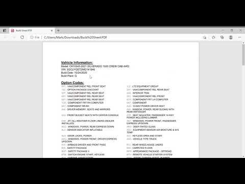 Get the GM RPO list for your vehicle