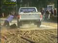 Guy falls under truck doing a burnout but saves his beer