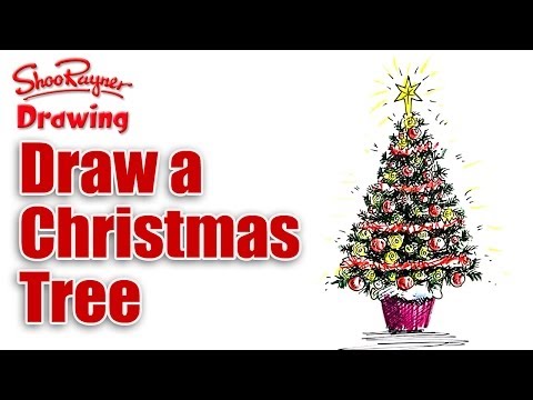 how to a draw a christmas tree