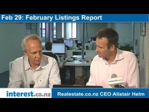 February Listings Report :Realestate.co.nz CEO Alistair Helm with Bernard Hickey