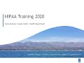 HIPAA PRIVACY AND SECURITY 2020 TRAINING FOR STAFF