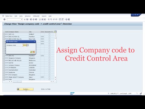 how to define credit control area in sap