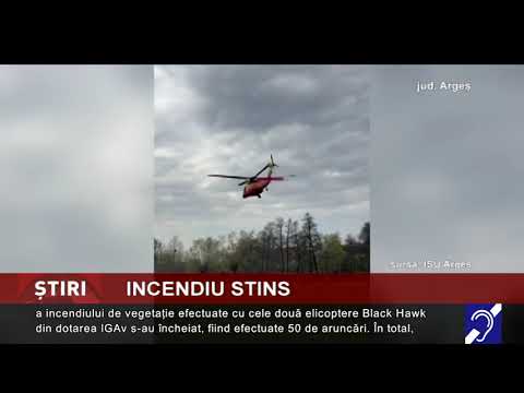 Incendiu stins, în Argeș