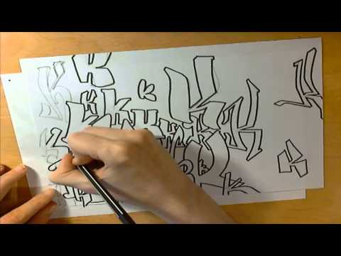 how to draw graffiti k