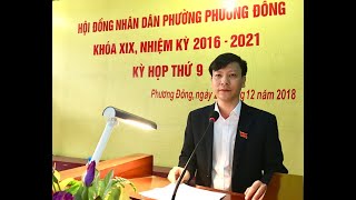 Kỳ họp thứ 9, HĐND phường Phương Đông khóa XIX