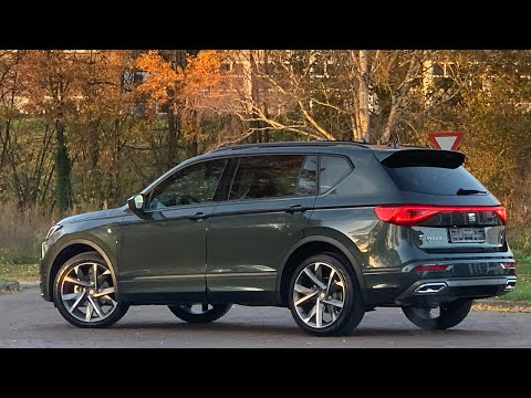 Seat NEW Tarraco FR in 4K 2021 Dark Camouflage 20 inch Machined walk around & detail inside