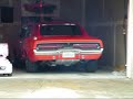 69 charger general lee cold start, missfireing, smoking, backfiring... this is actualy the best cold start yet! it is usually much worse. it generaly takes 5 plus minutes to warm it up before it is drivable.