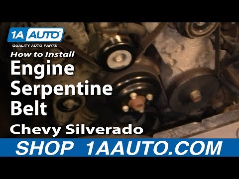 How To Install Replace Engine Serpentine Belt Chevy Silverado GMC Sierra 1500 4.3L 99-06 1AAuto.com