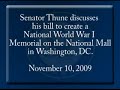 Senator Thune discusses the National World War I Memorial Bill