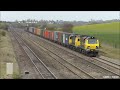 Double Headed Fuglies @ Cholsey. Freightliner's 70008 and 70009 are seen passing Cholsey at 13:52 working 4O02 Lawley Street -- Southampton ...This is the first time double headed 70s have gone to Southampton but the second time they've visited the GWML when 70019 dragged fire damaged 70018 to Crewe on Thursday! (12/04)... This was all filmed on the 14th April 2012. Enjoy!
